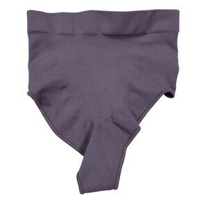 Skims S/M Seamless Sculpt Mid Waist Thong Shapewear Umber Grey Brown NWOT